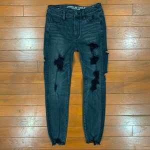 AEO Women’s Forever Soft Ripped Super High-Waisted Jegging